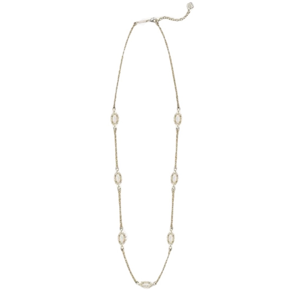 Vintage Kendra Scott Leighton Necklace in White Iridescent, Rare & HTF - Picture 2 of 7